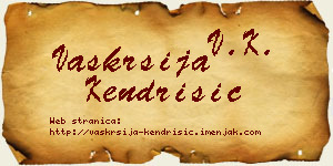 Vaskrsija Kendrišić vizit kartica